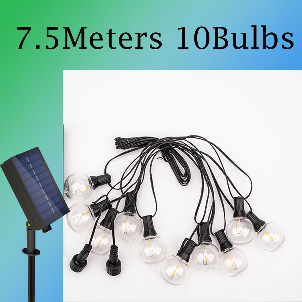 Solar Led G40 Globe Christmas Garland Street Fairy String Light Wedding Bulb Outdoor Lamp For Party Holiday Garden Light
