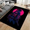 Samurai Girl Neon Style Artwork suitable as a non-slip mat for the living room or bedroom sofa