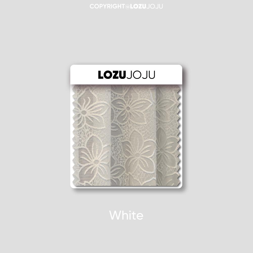 

1 шт. LOZUJOJU с рисунком вишневого цвета, жаккардовый белый тюль, полупрозрачная прозрачная занавеска для гостиной, спальни, балкона, окна, домашнего декора 150x260cm белый