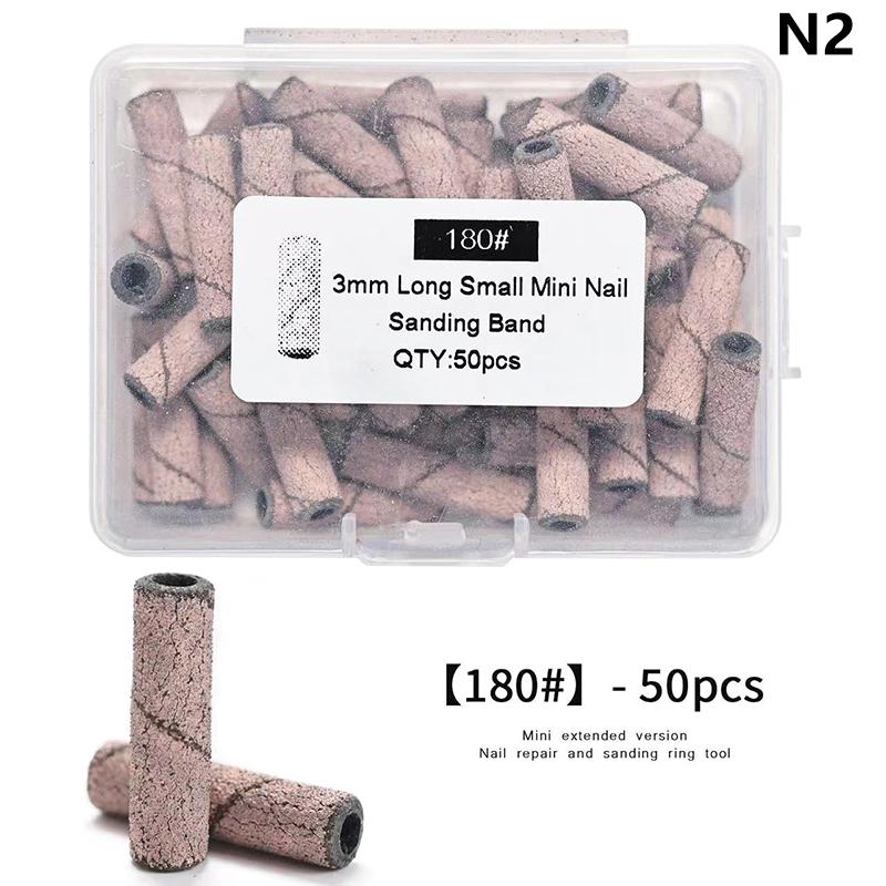 20Mm Long Sanding Bands,Nail Art Grinding Sanding Bands With Bit Nail Art Removal Sand Bands Nail Grinding Tool #120/#180/#240