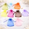 100pcs Multicolor Gift Organza Bags 5x7 7x9 9x12 10x15cm Drawable Wedding Party Decoration Gift Bags Display Packaging Jewelry
