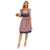 Traditional Bavarian Style Dress Oktoberfest Costume Women's Stage Performance Dress Maid Outfit with Apron and Lace Details