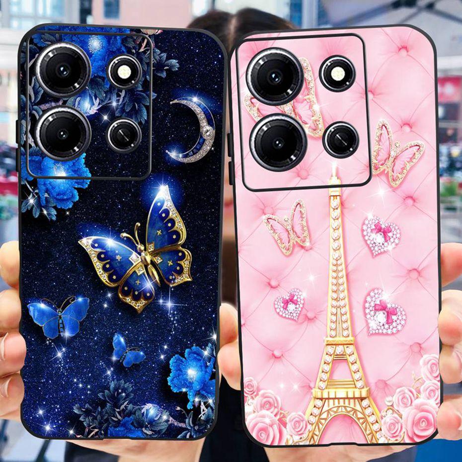Fashion Butterfly Phone Case For Infinix Note 30i Note30 Pro 2023 Soft Silicone TPU Back Cover For Infinix Note 30 Pro Note30i