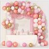 Pink White Macaron Balloon Garland Arch Kit Wedding Birthday Party Decoration Confetti Latex Balloons For Girls Baby