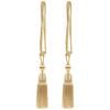 2Pcs Gold Curtain Tiebacks Tassel Trim Handmade Braided Chainette Decorative Holdbacks for Living Room Bedroom Balcony Drapery