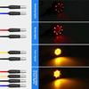 4 pièces/ensemble Moto LED Feu de freinage Ambre et Rouge Clignotant Feu arrière Indicateur Signal d'avertissement Ampoules Lampes Accessoires Moto