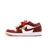 Air Jordan 1 Abrasion Resistant Support Low Top Vintage Basketball Shoes Unisex Red White DC0774-182(Team59-)