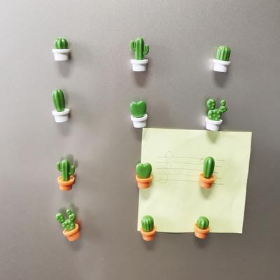 6ks Magnet na ledničku kaktus Magnetická nálepka na ledničku 3D roztomilá sukulentní rostlina Nástěnka Připomínka Domácí dekorace Kuchyně