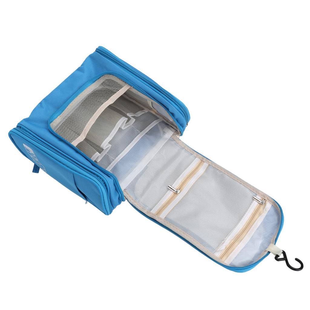 Hanging Toiletry Bag Large Capacity Portable Waterproof Travel Cosmetic Storage Bag for Travel Bathroom Blue