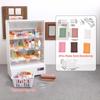 1/12 Scale Dollhouse Miniature Refrigerator Realistic Kitchen Display Furniture with Tiny Food Accessories for Kids Play