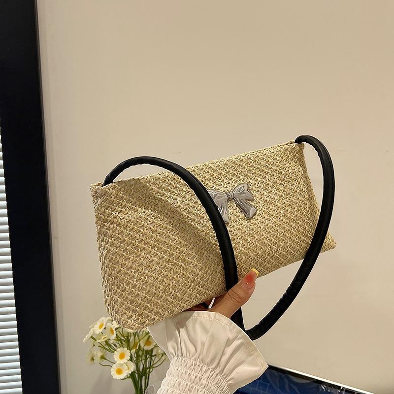 Woven Bag Women's New Fashion Bucket Bag Straw Bag Versatile Large Capacity Shoulder Oblique Span Bag
