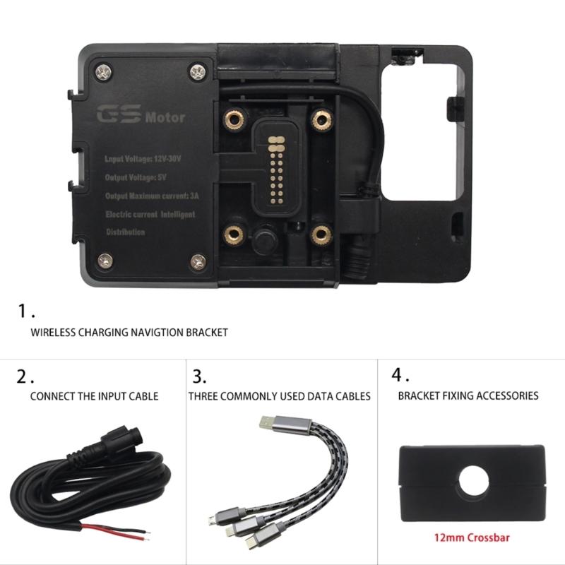 Motorcycles Phone Mount,USB Wireless Chargers Stand Cellphone Holder for R1200GS R1200ADV S1000XR F700GS/800GS