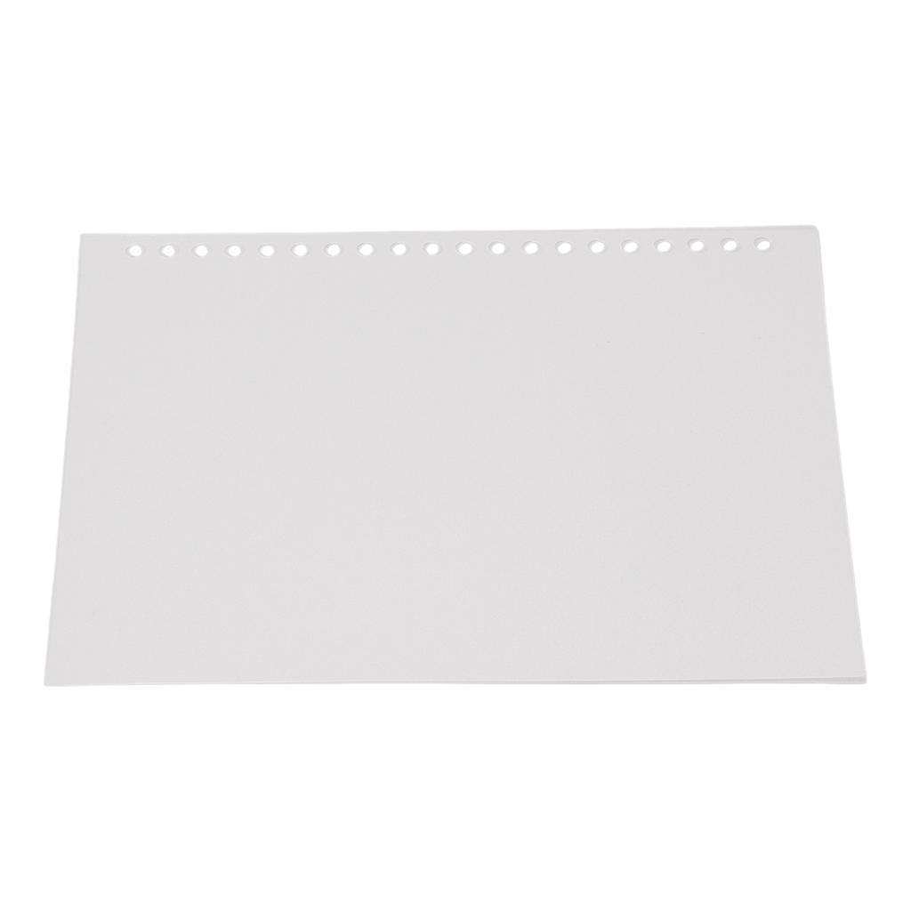 50Pcs Sheet Protector Paper Binding Cover Matte A5 20 Holes PP Plastic for Presentation White