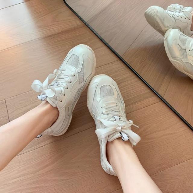 Yuanlitong sports shoes summer women's light mesh breathable shoes women's shoes casual shoes thick-soled outer wear Forrest Gump shoes