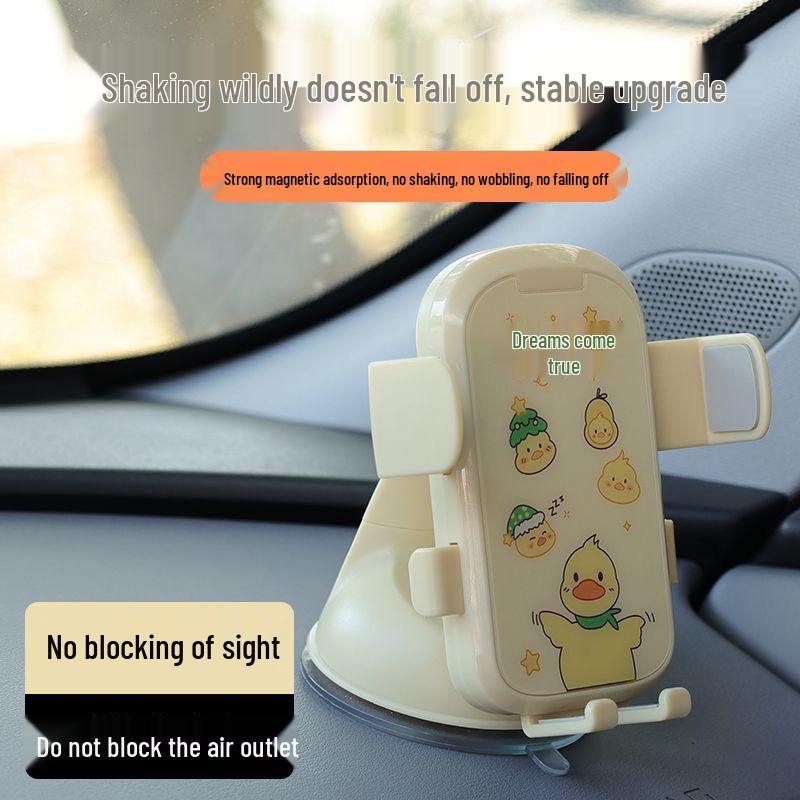 Universal Dashboard & Air Vent Gravity Lock Phone Mount with Small Suction Cup