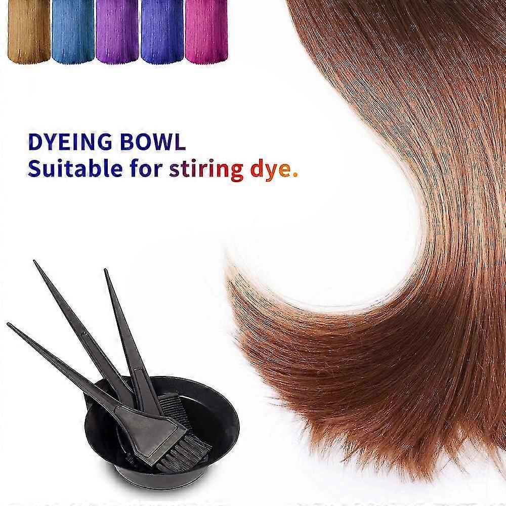 4-Piece Hair Dye Brush and Bowl Set - Mixing Bowl, Large & Small Brushes, Comb-Brush for Perfect Hair Coloring