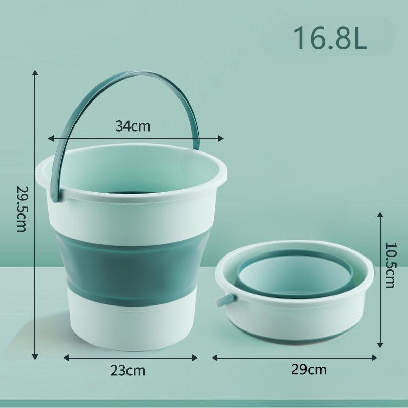 Folding Bucket Multifunctional Silicone Bucket for Car Washing Fishing Camping Water Container Collapsible Bucket