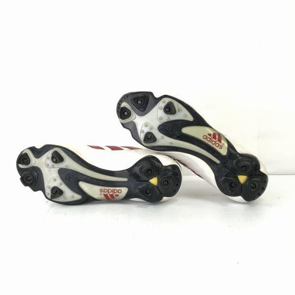 adidas soccer mixed-type spike shoes men 28.5 white×red(USED)