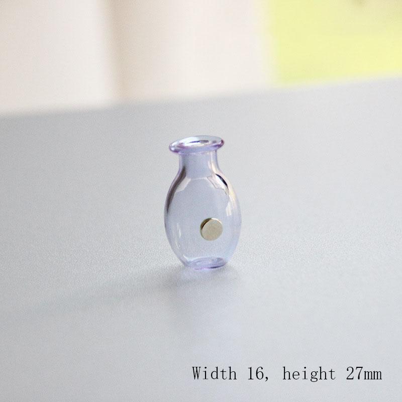 Mini Glass Vase Fridge Magnet 3D Micro Landscape Decorative Plant Pot Magnet For Refrigerator Kitchen Living Room Ornament