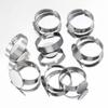 5/10pcs Stainless Steel Ring Settings Adjustable Ring Tray Bezel Blank Round 6/8/10/12/14mm Cabochon Base for DIY Jewelry Making