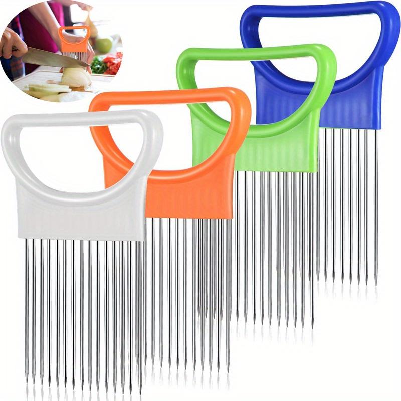 1/2/4pcs Stainless steel onion slicer vegetable tomato cutter Used for safe cooking tools for kitchen workers Food contact safety No