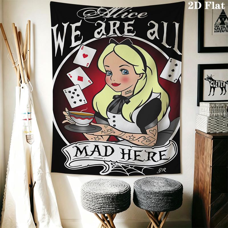 Dark Alice Pattern Home Decor Tapestry, Wall Hanging, Decorative RV Wall Cloth.SGT0917218