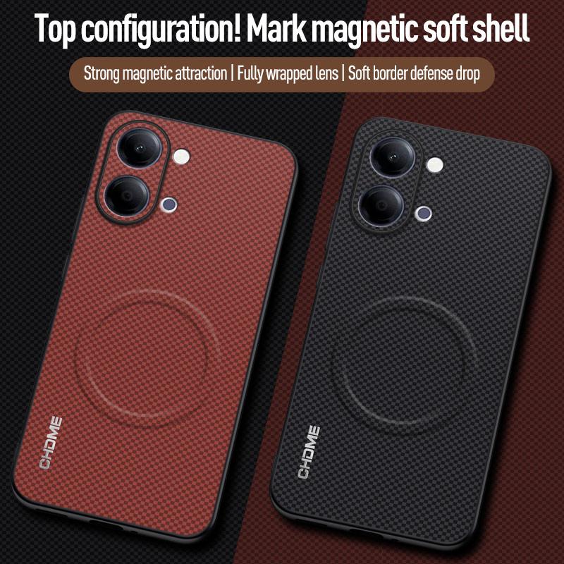 EUCAGR For VIVO Y05 Case Car Magnetic Holder Phone Case For VIVO Y05 5G Silicone Shockproof Full Protective Back Cover