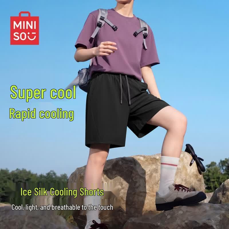 MINISO Men s Ice Silk Cooling Breathable Shorts 3XL