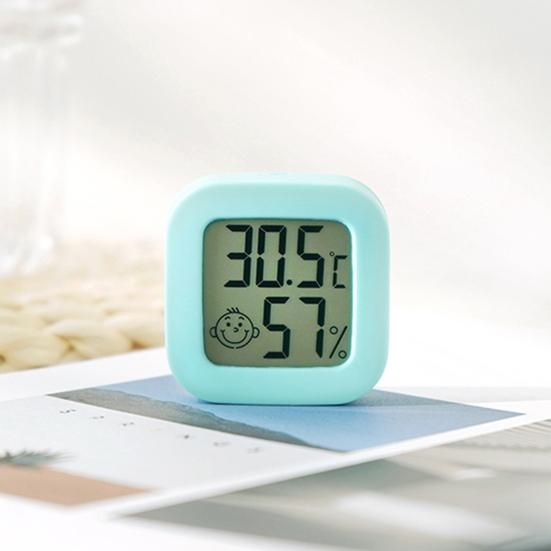 Feuchtigkeitsmesser Funk-Luftkomfort-Anzeige Kunststoff Elektronisch Niedrigenergie Mini-Thermometer für Innenräume