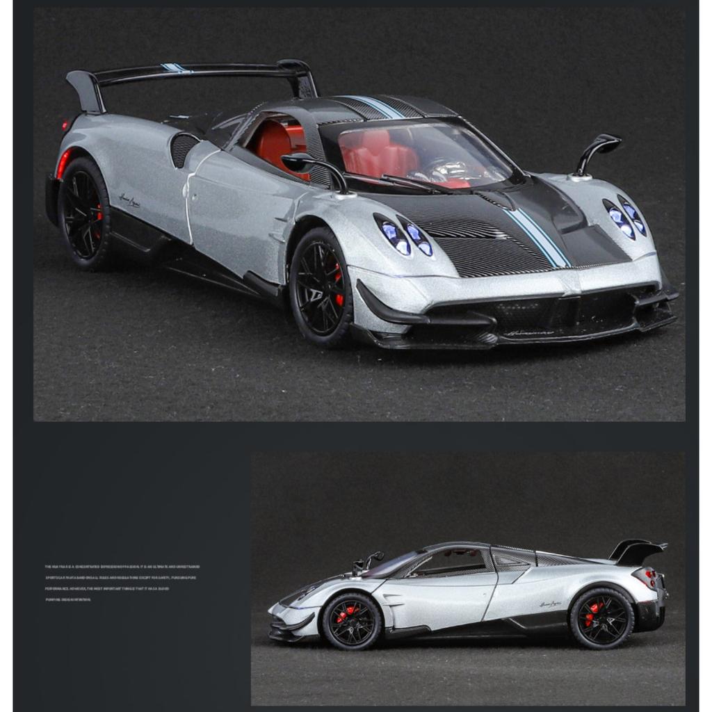 1/24 Pagani Huayra BC Legeringsbilmodell Støpt Lekebil Lyd Lys