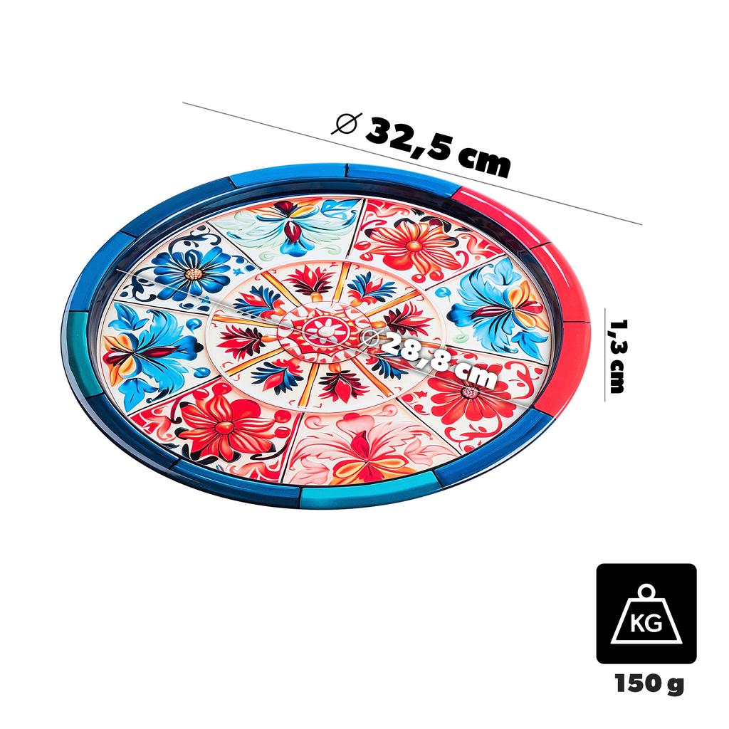 KADAX Taca Okrągła Litografowana 32.5cm Metalowa 