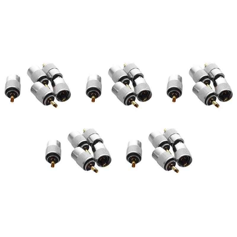 A84X-25 Pcs UHF PL259 Plug Solder Connector For RG8