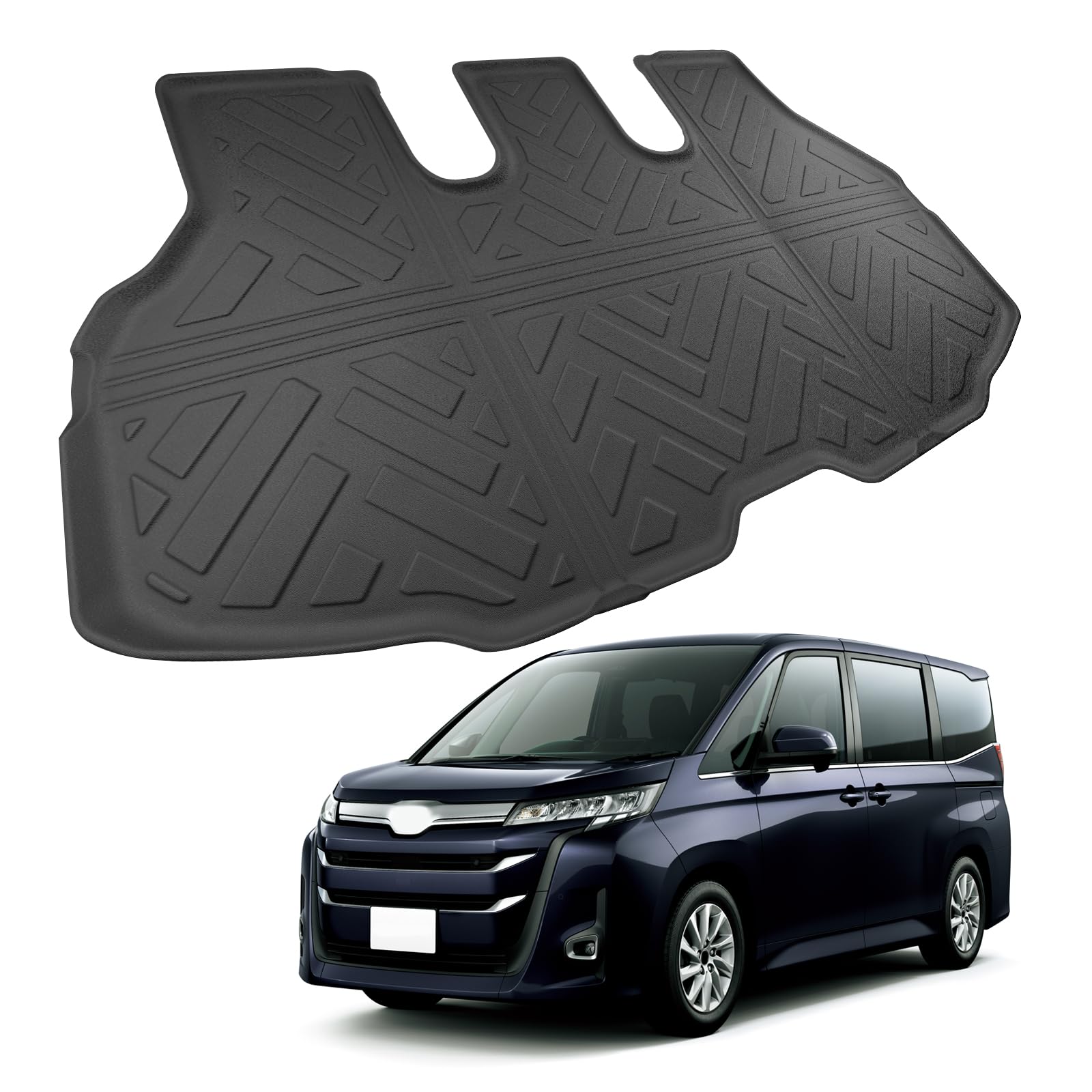 

SKTU Trunk Mat for Toyota 90 Foldable Waterproof Cargo Made of TPE Black Noah/Voxy Series, Mat, Material, Scratch-Resistant, Waterproof,