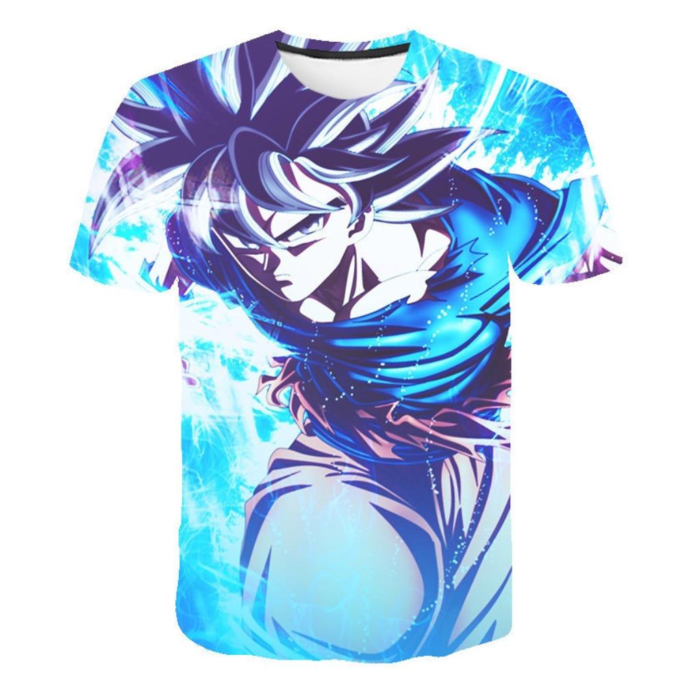 Kinder Dragon Ball Serie 3D Digital bedrucktes Jungen Freizeit- und bequemes Rundhals Kurzarm T-Shirt