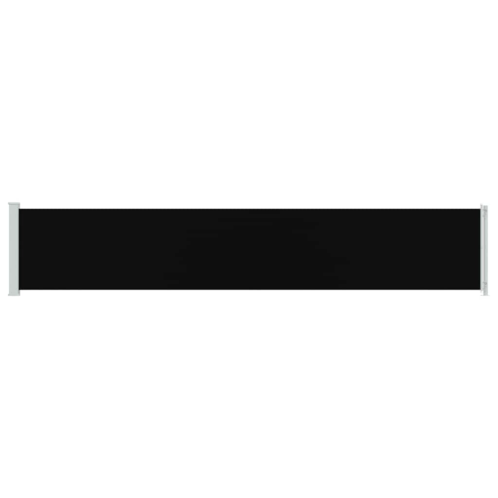 Vidaxl Retractable Side Awning for Terrace, 117 X 600 Cm, Black