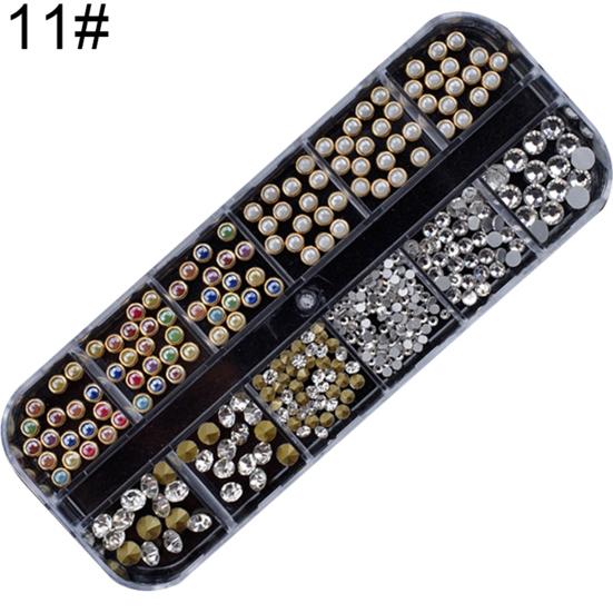 Strasuri multicolore Faux Pearl Glitter Nail Art Paiete Fulgi Decor manichiura