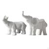 Sculpture, White Statue, Ceramic , Animal Statues for Living Room, Bedroom, Office Deskp, Cabinets