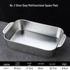Gold Rectangular Stainless Steel Thickened Grilled Fish Tray & Hot Pot Plate