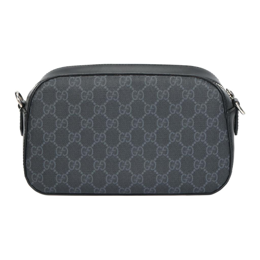 Gucci Canvas With Leather Camera Bag, Crossbody Bag, Shoulder Bag Small Mens Black Gray
