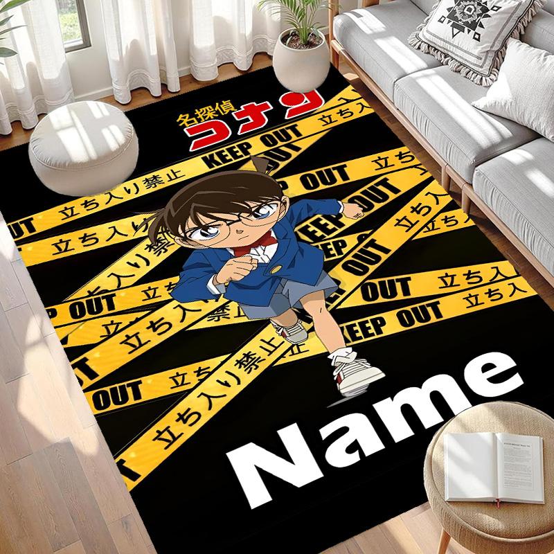 Custom Name Personalized Anime Print Carpet, Versatile Home Decor Rug, for Playroom, Apartment, Balcony, Entryway, Hallway Gift