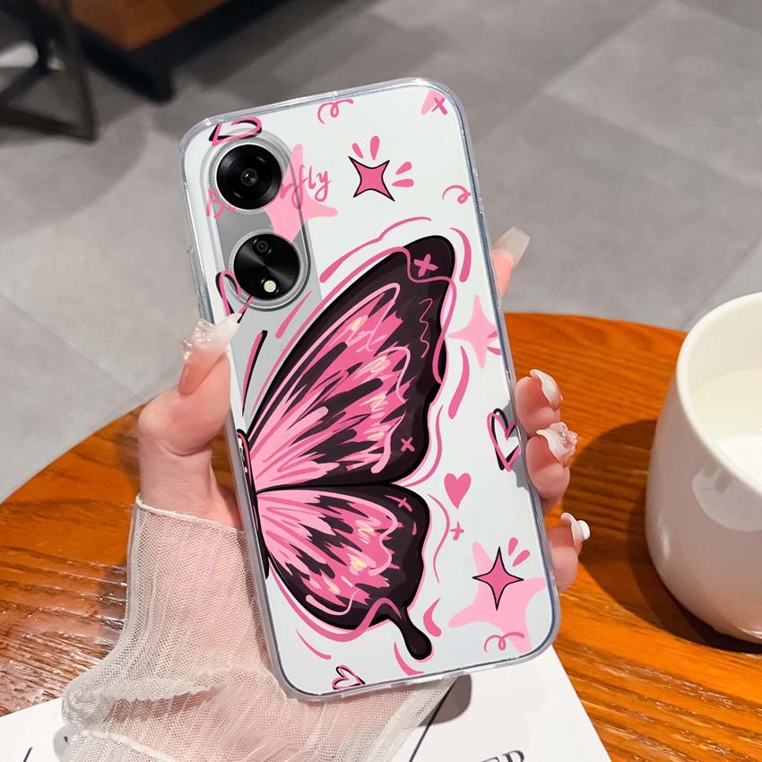 For Oppo A1 A11 A12 A15 A17K Luxury Transparent Lens Protection Cases Mysterious Whale Pattern Shockproof Protective Back Cover Shell For Oppo Housing