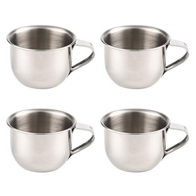 Set Of 4 Small 304 Stainless Steel Cups Portable And Easy To Clean Drinkware For Kitchen Picnics Travel