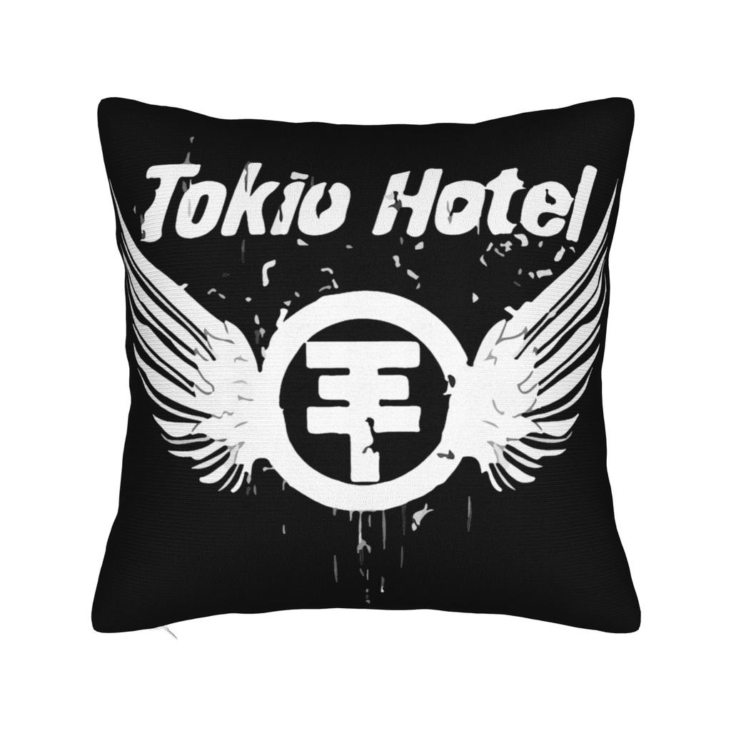 Tokio Hotel Logo Pillowcases Stuff Soft Cushion Cover Rock Music Pillow Covers Seater Decorations Square Multi Size