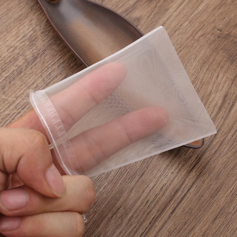 Disposable Nylon Drawstring Tea Bags for Loose Leaf Tea, Herbal Infusions, and Medicinal Ingredients