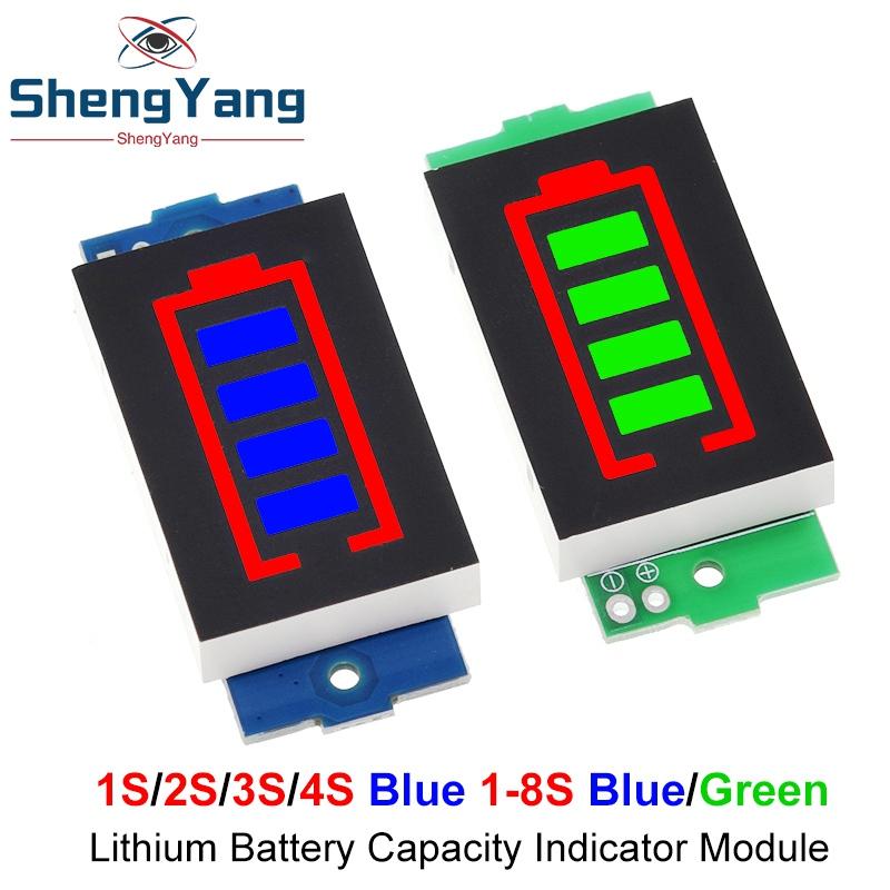 1-8S 1S/2S/3S/4S Einzelnes 3,7-V-Lithiumbatterie-Kapazitätsanzeigemodul 4,2-V-Display Leistungstester für Elektrofahrzeugbatterien Li-Ion
