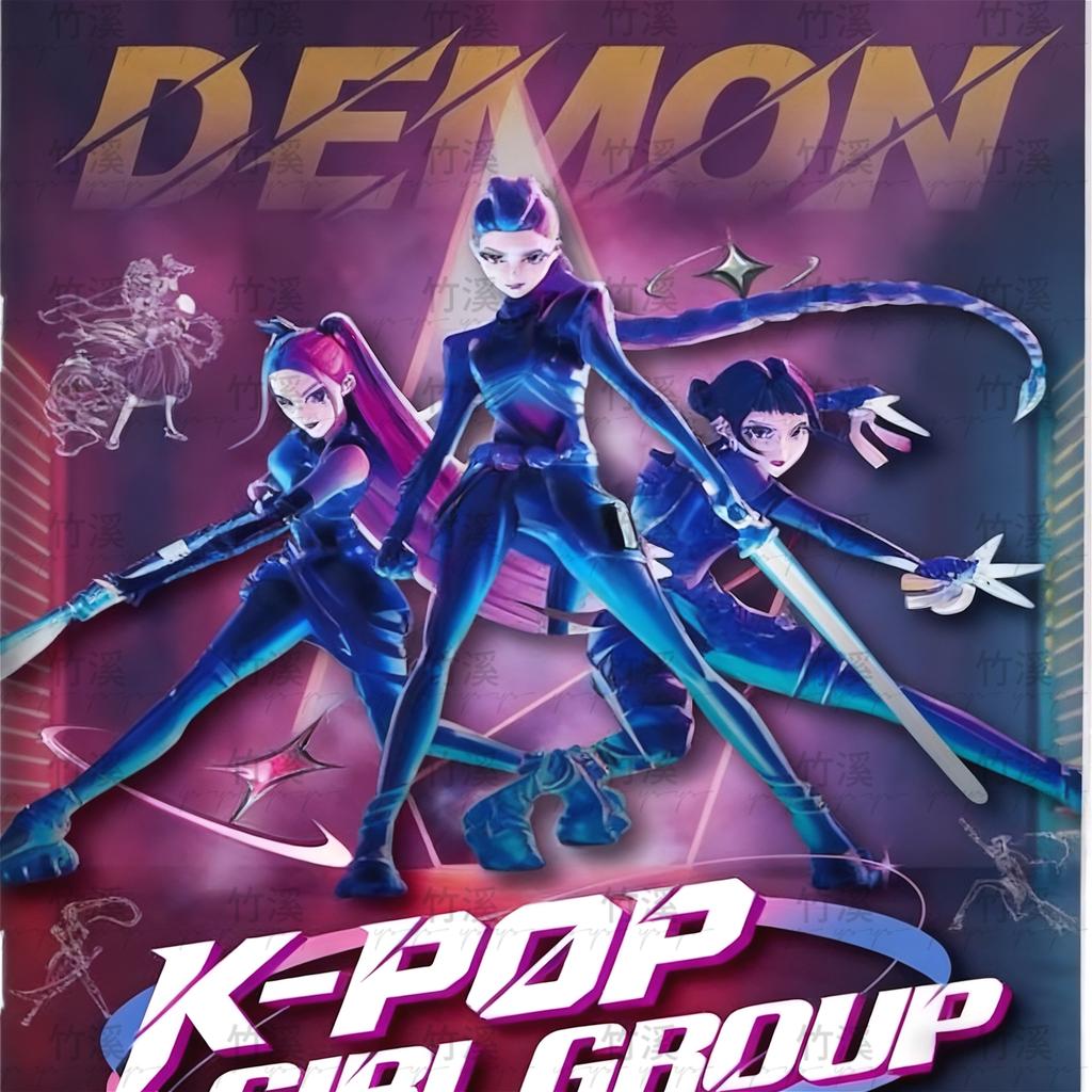 Kpop Demon Hunters Coloring Book: Cute Linear Drawings of Rumi, Mira, Zoey | Anime Character Stress Relief for Adults