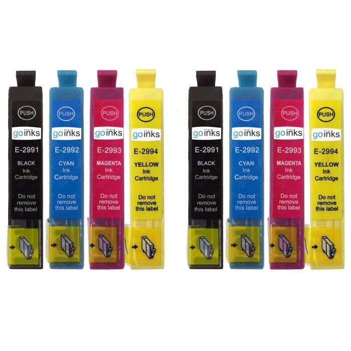 2 Go Inks Ensemble de 4 Cartouches dencre à remplacer Epson T2996 (29XL Series) Compatible / non-OEM pour Epson Expression Home