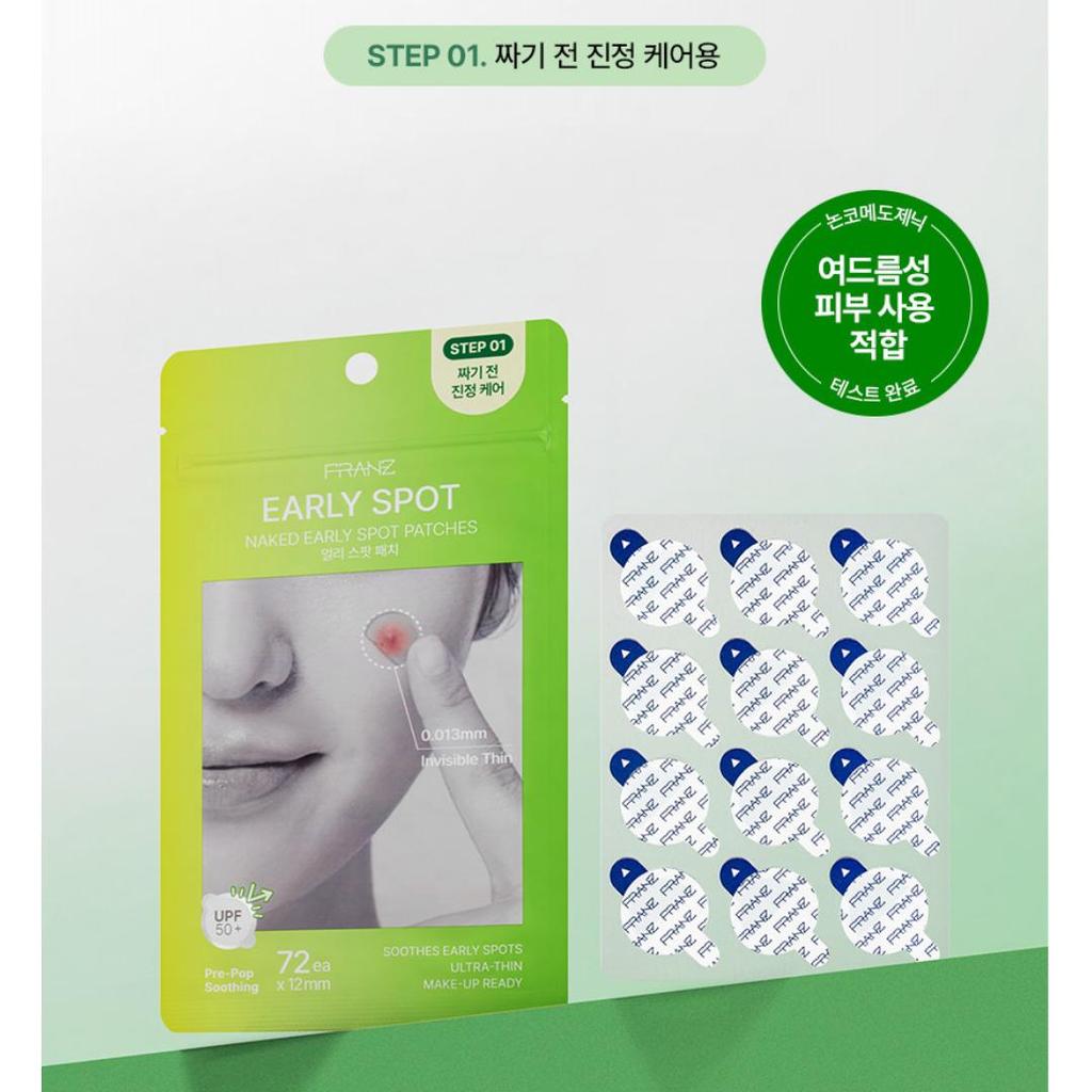 [FRANZ] Cerotti Spot Acne Nudi 72pz 3 tipi - Precoce / Attivo / Scuro