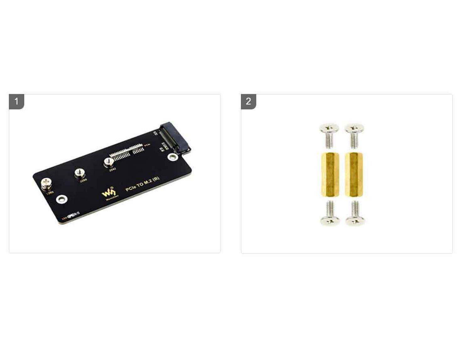 

Карта-адаптер PCIe на M.2 для NVMe SSD, сумісна з CM4