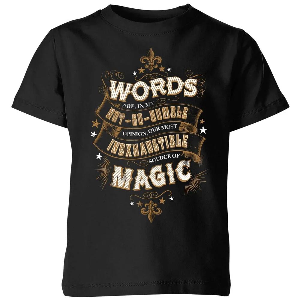 

Harry Potter Words Are, In My Not So Humble Opinion Kids T-Shirt - Black - 3-4 Years 150